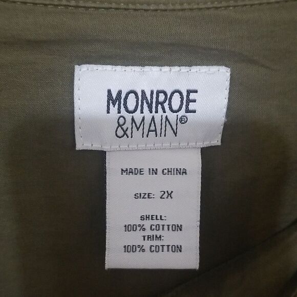 Women's Olive Green Cotton Jacket C1 - Picture 3 of 4